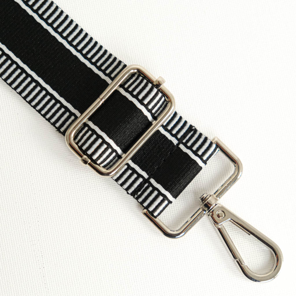 Black Striped Shoulder Bag - Maison Klem